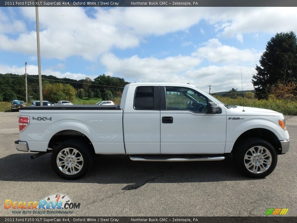2011 Ford F150 XLT SuperCab 4x4 Oxford White / Steel Gray Photo #5
