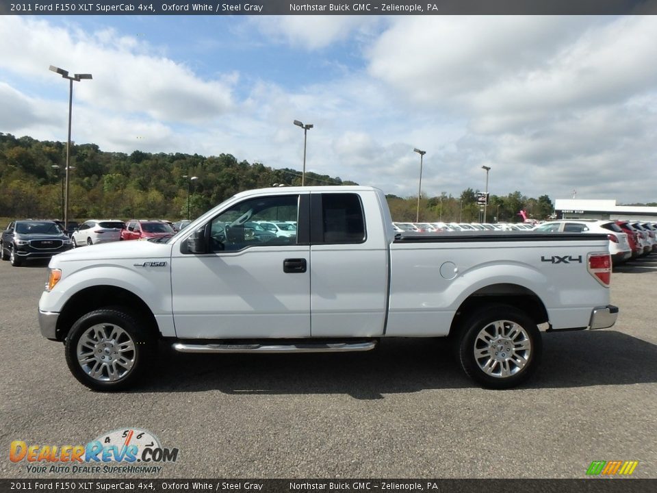2011 Ford F150 XLT SuperCab 4x4 Oxford White / Steel Gray Photo #13