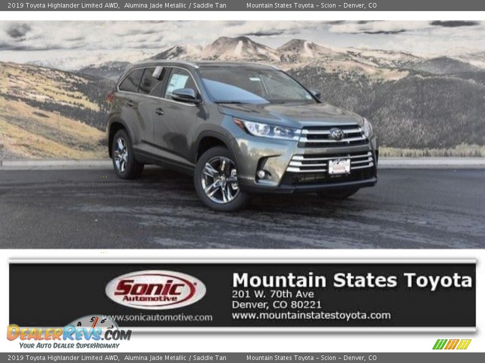 2019 Toyota Highlander Limited AWD Alumina Jade Metallic / Saddle Tan Photo #1