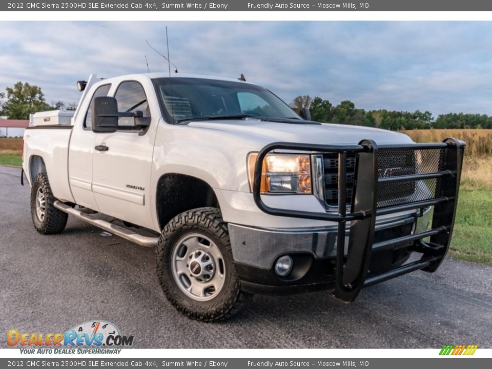 2012 GMC Sierra 2500HD SLE Extended Cab 4x4 Summit White / Ebony Photo #1