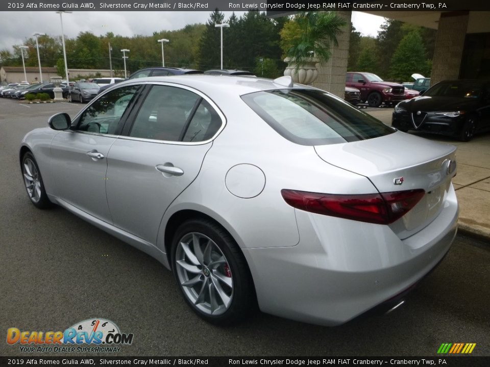 2019 Alfa Romeo Giulia AWD Silverstone Gray Metallic / Black/Red Photo #4