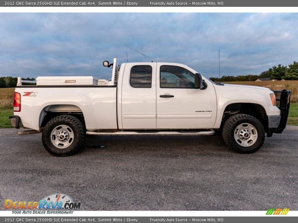 2012 GMC Sierra 2500HD SLE Extended Cab 4x4 Summit White / Ebony Photo #3