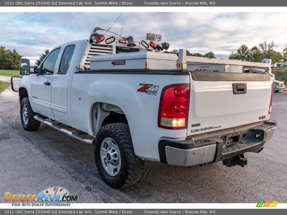 2012 GMC Sierra 2500HD SLE Extended Cab 4x4 Summit White / Ebony Photo #6