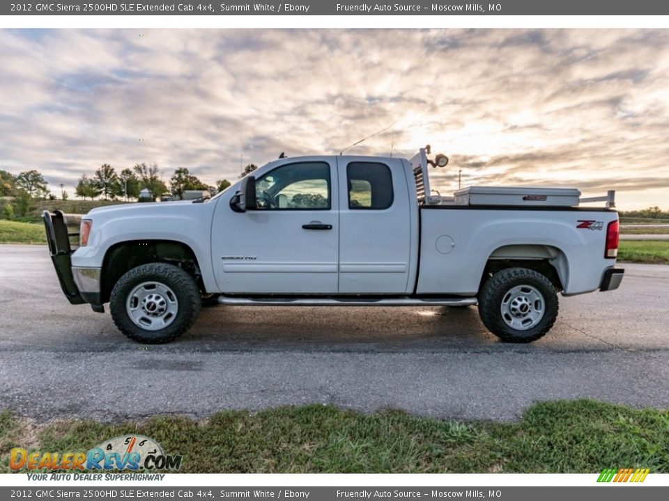 2012 GMC Sierra 2500HD SLE Extended Cab 4x4 Summit White / Ebony Photo #7