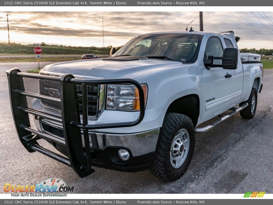 2012 GMC Sierra 2500HD SLE Extended Cab 4x4 Summit White / Ebony Photo #8