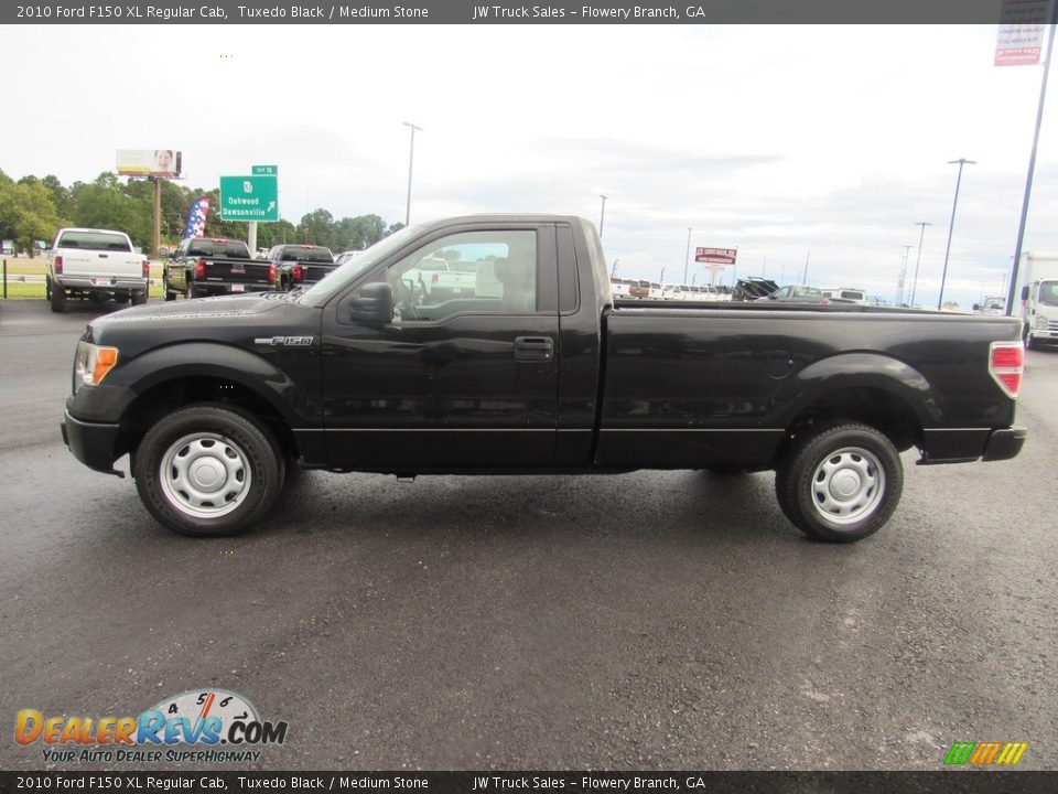 2010 Ford F150 XL Regular Cab Tuxedo Black / Medium Stone Photo #2