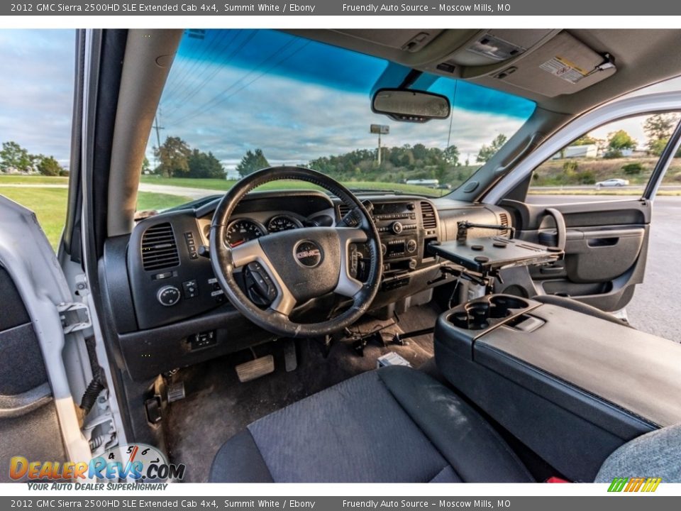2012 GMC Sierra 2500HD SLE Extended Cab 4x4 Summit White / Ebony Photo #24