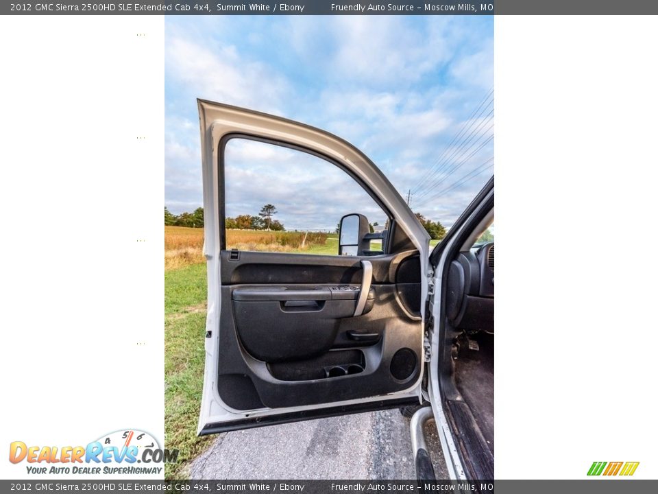 2012 GMC Sierra 2500HD SLE Extended Cab 4x4 Summit White / Ebony Photo #25