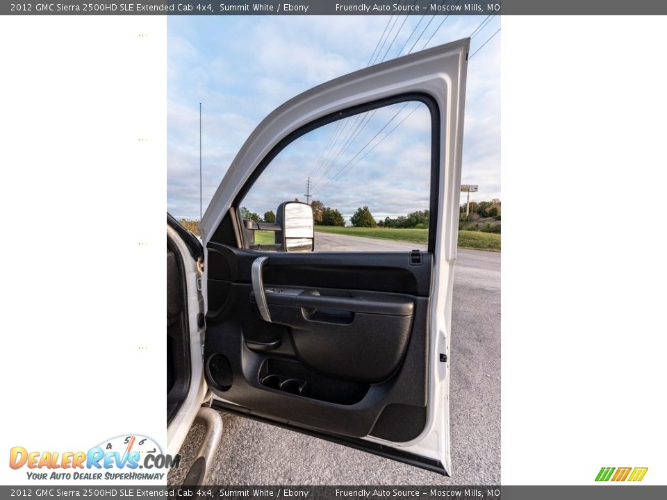 2012 GMC Sierra 2500HD SLE Extended Cab 4x4 Summit White / Ebony Photo #30