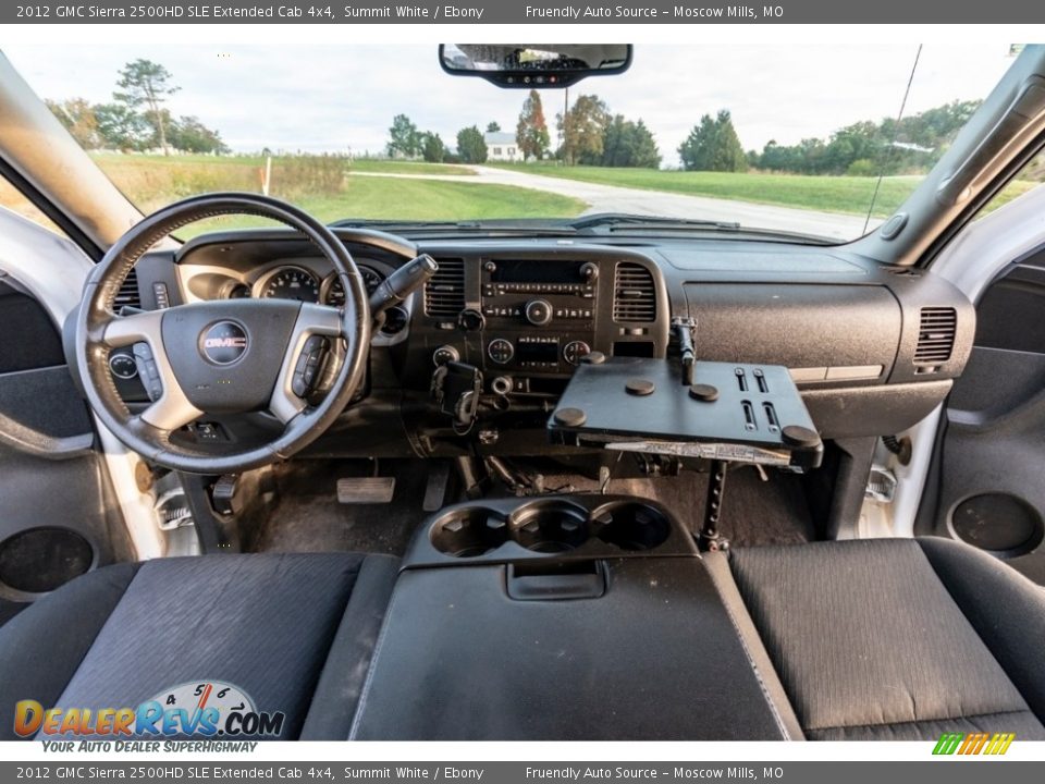 2012 GMC Sierra 2500HD SLE Extended Cab 4x4 Summit White / Ebony Photo #32