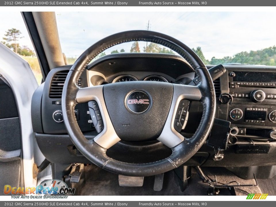 2012 GMC Sierra 2500HD SLE Extended Cab 4x4 Summit White / Ebony Photo #35
