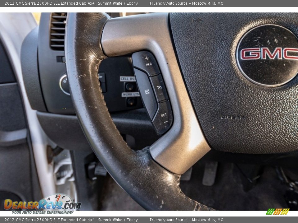 2012 GMC Sierra 2500HD SLE Extended Cab 4x4 Summit White / Ebony Photo #36