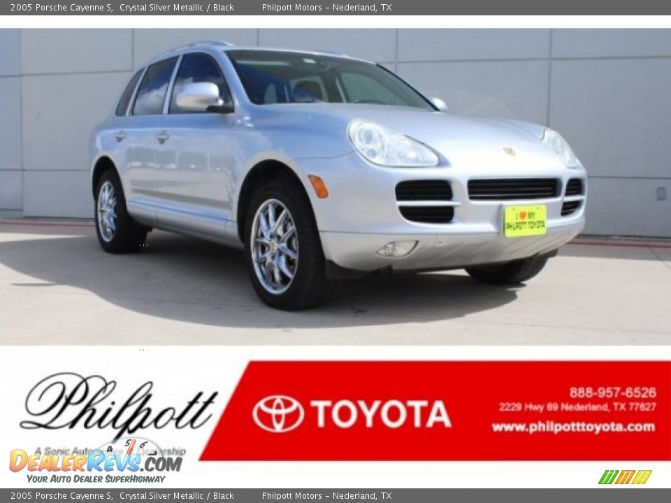 2005 Porsche Cayenne S Crystal Silver Metallic / Black Photo #1