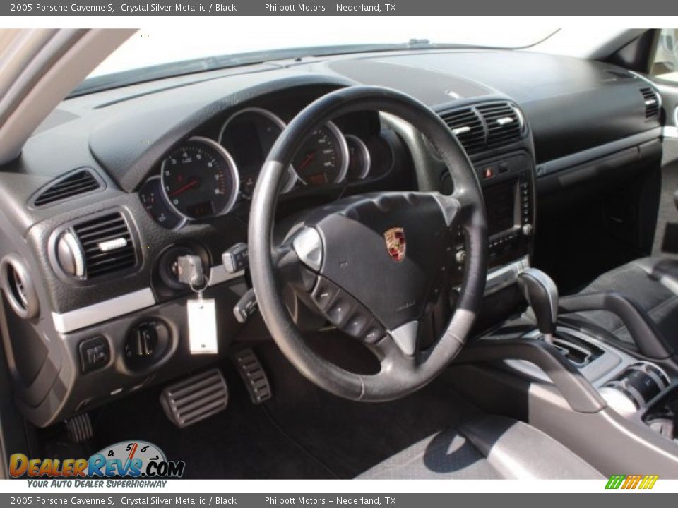 2005 Porsche Cayenne S Crystal Silver Metallic / Black Photo #13