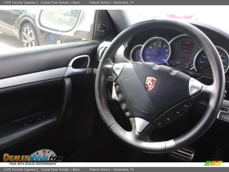 2005 Porsche Cayenne S Crystal Silver Metallic / Black Photo #24