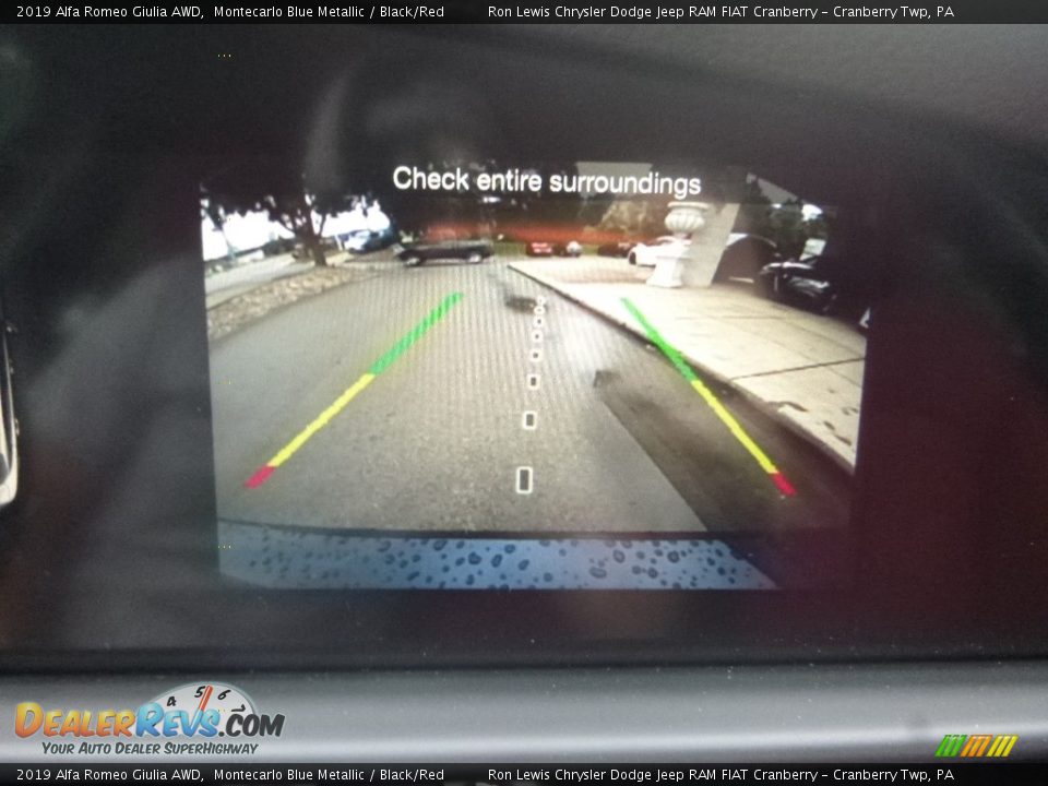 2019 Alfa Romeo Giulia AWD Montecarlo Blue Metallic / Black/Red Photo #24
