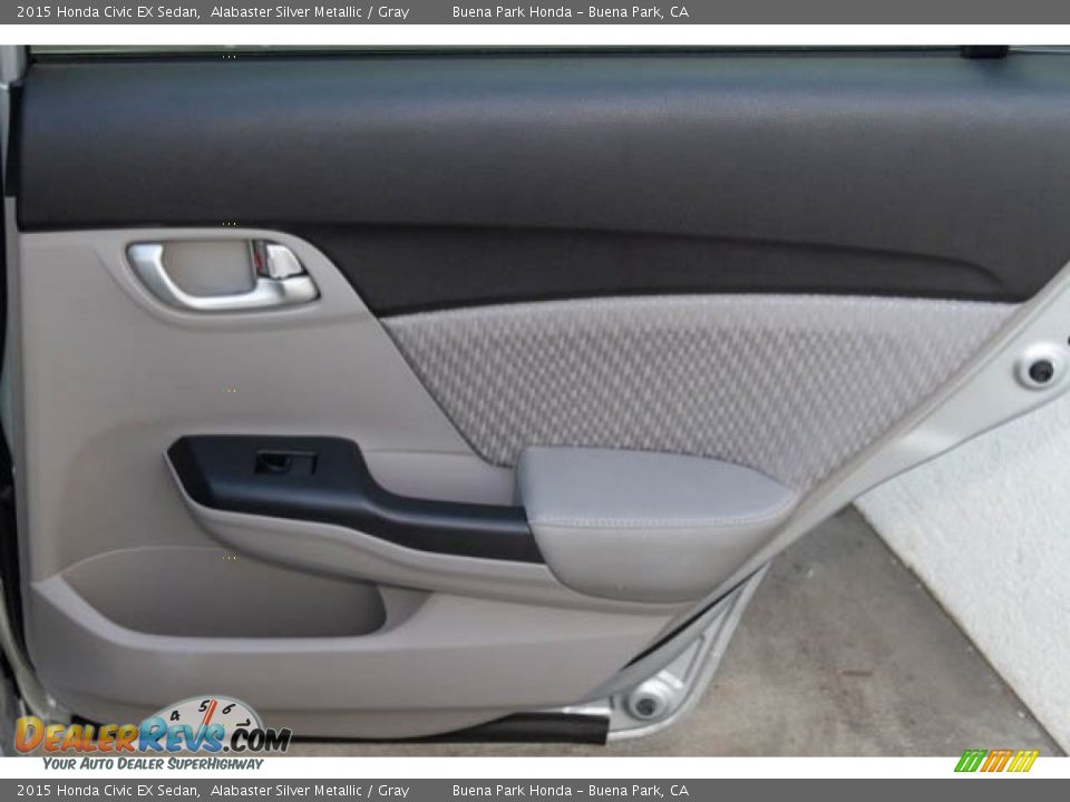 2015 Honda Civic EX Sedan Alabaster Silver Metallic / Gray Photo #32