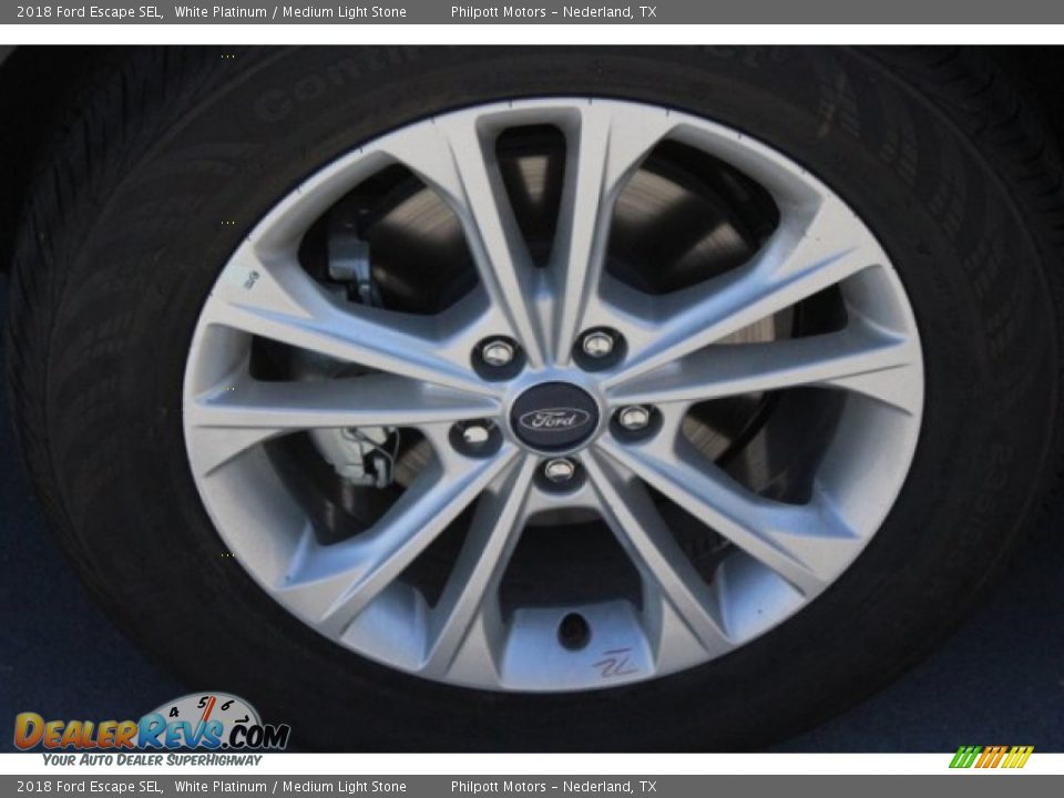 2018 Ford Escape SEL White Platinum / Medium Light Stone Photo #5