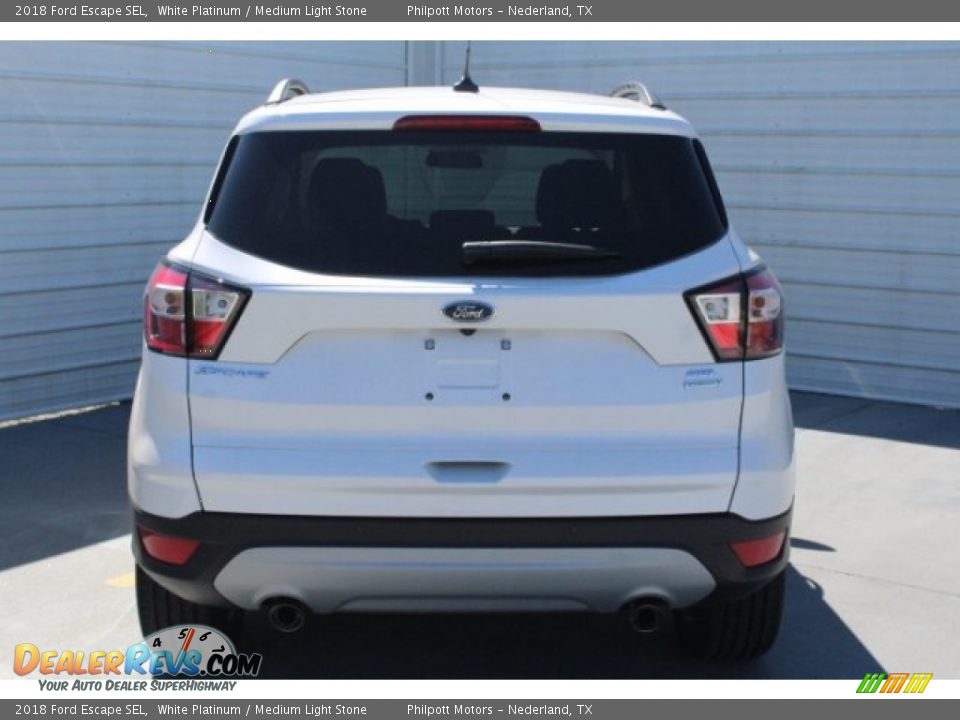 2018 Ford Escape SEL White Platinum / Medium Light Stone Photo #8