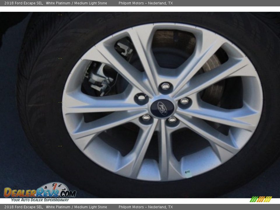 2018 Ford Escape SEL White Platinum / Medium Light Stone Photo #10