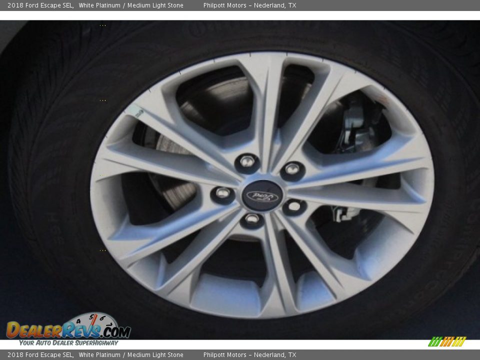 2018 Ford Escape SEL White Platinum / Medium Light Stone Photo #11