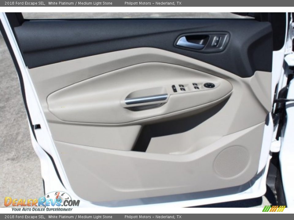 2018 Ford Escape SEL White Platinum / Medium Light Stone Photo #12