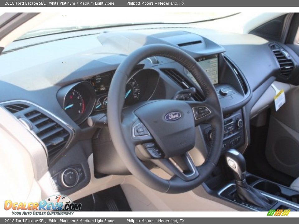 2018 Ford Escape SEL White Platinum / Medium Light Stone Photo #13