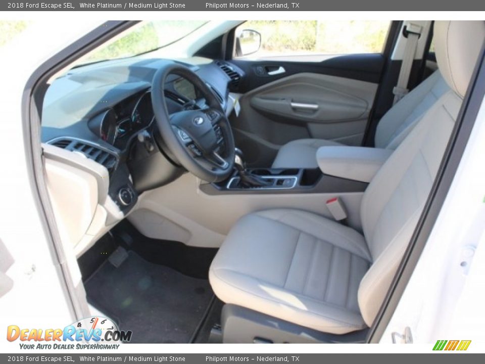 2018 Ford Escape SEL White Platinum / Medium Light Stone Photo #14