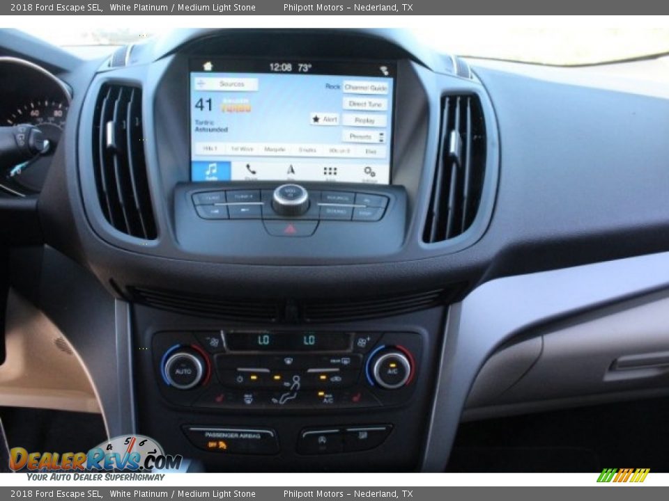 2018 Ford Escape SEL White Platinum / Medium Light Stone Photo #17