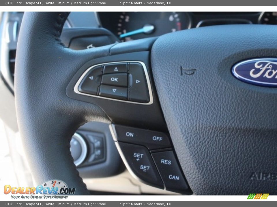 2018 Ford Escape SEL White Platinum / Medium Light Stone Photo #19
