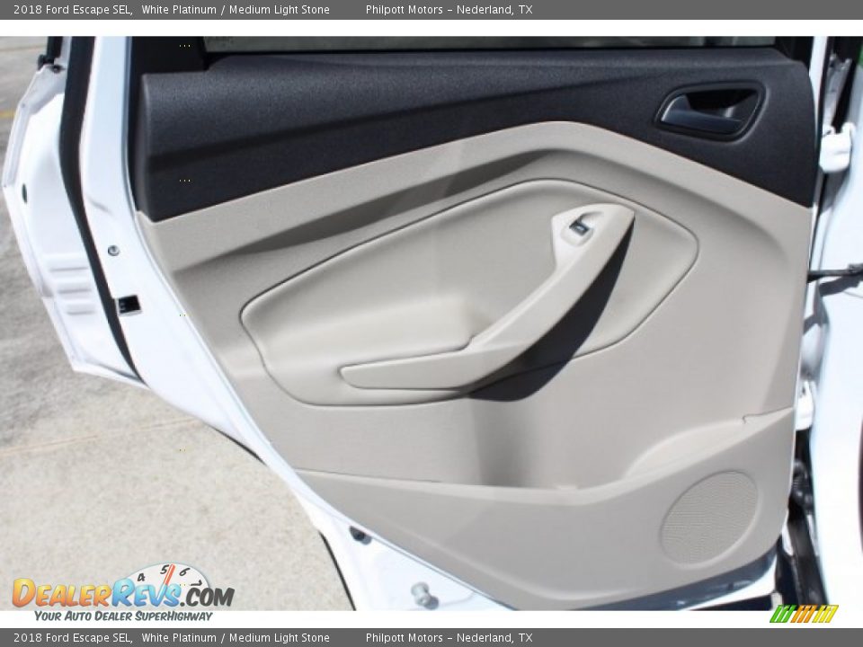 2018 Ford Escape SEL White Platinum / Medium Light Stone Photo #23