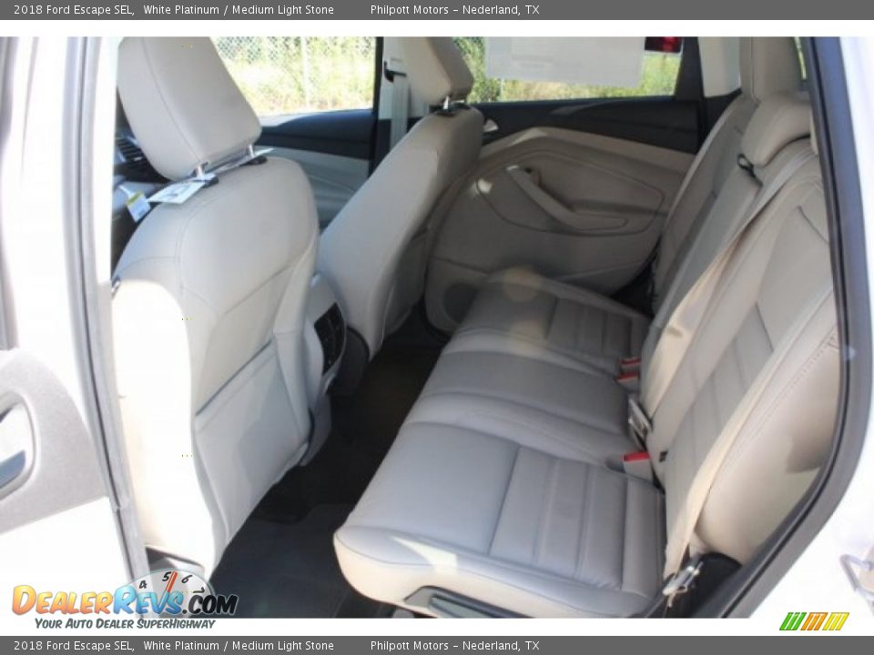 2018 Ford Escape SEL White Platinum / Medium Light Stone Photo #24