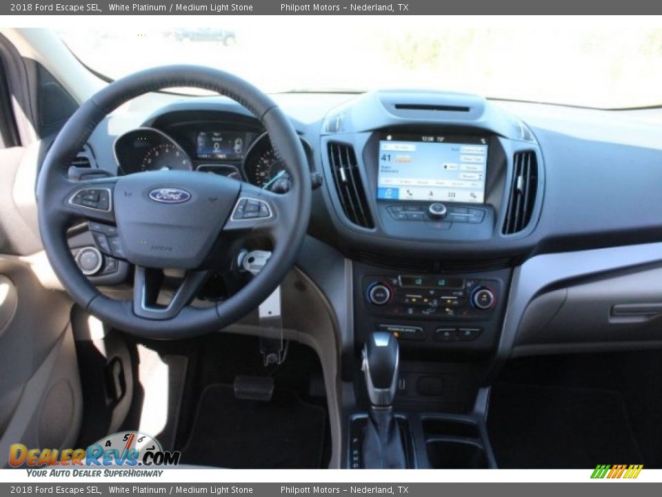 2018 Ford Escape SEL White Platinum / Medium Light Stone Photo #25