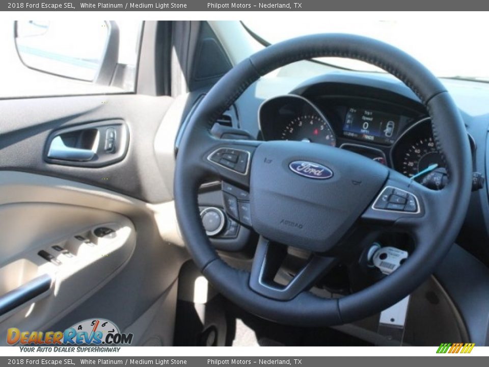 2018 Ford Escape SEL White Platinum / Medium Light Stone Photo #26