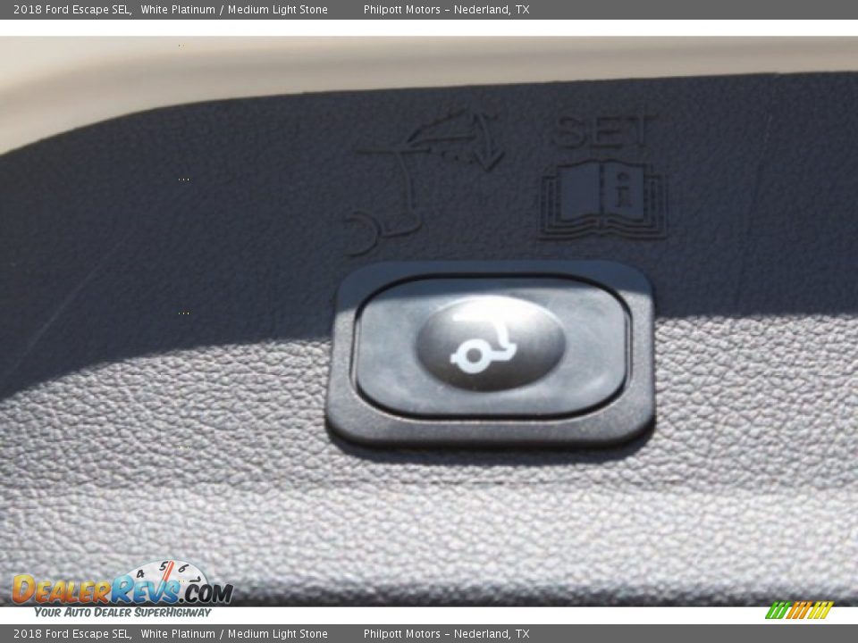 2018 Ford Escape SEL White Platinum / Medium Light Stone Photo #28