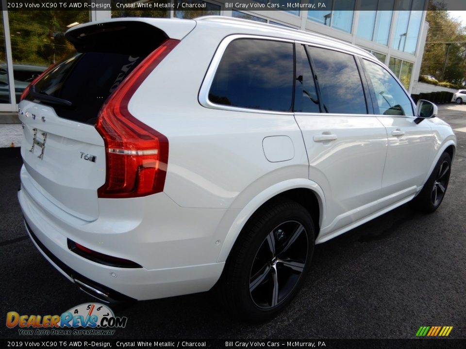2019 Volvo XC90 T6 AWD R-Design Crystal White Metallic / Charcoal Photo #2