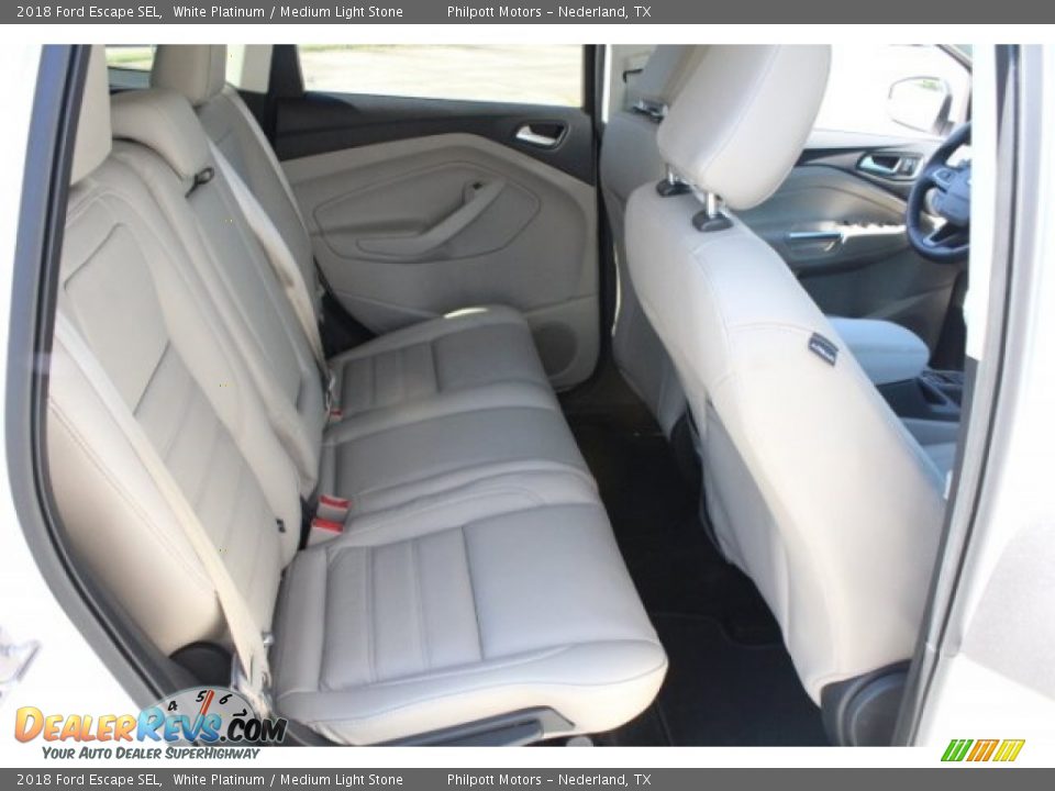 2018 Ford Escape SEL White Platinum / Medium Light Stone Photo #30