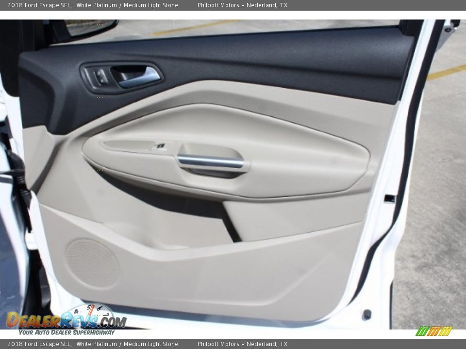 2018 Ford Escape SEL White Platinum / Medium Light Stone Photo #31