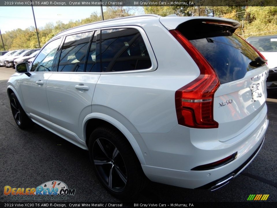 2019 Volvo XC90 T6 AWD R-Design Crystal White Metallic / Charcoal Photo #4