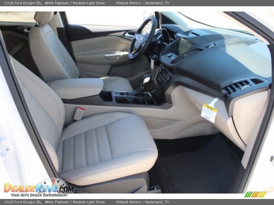 2018 Ford Escape SEL White Platinum / Medium Light Stone Photo #33