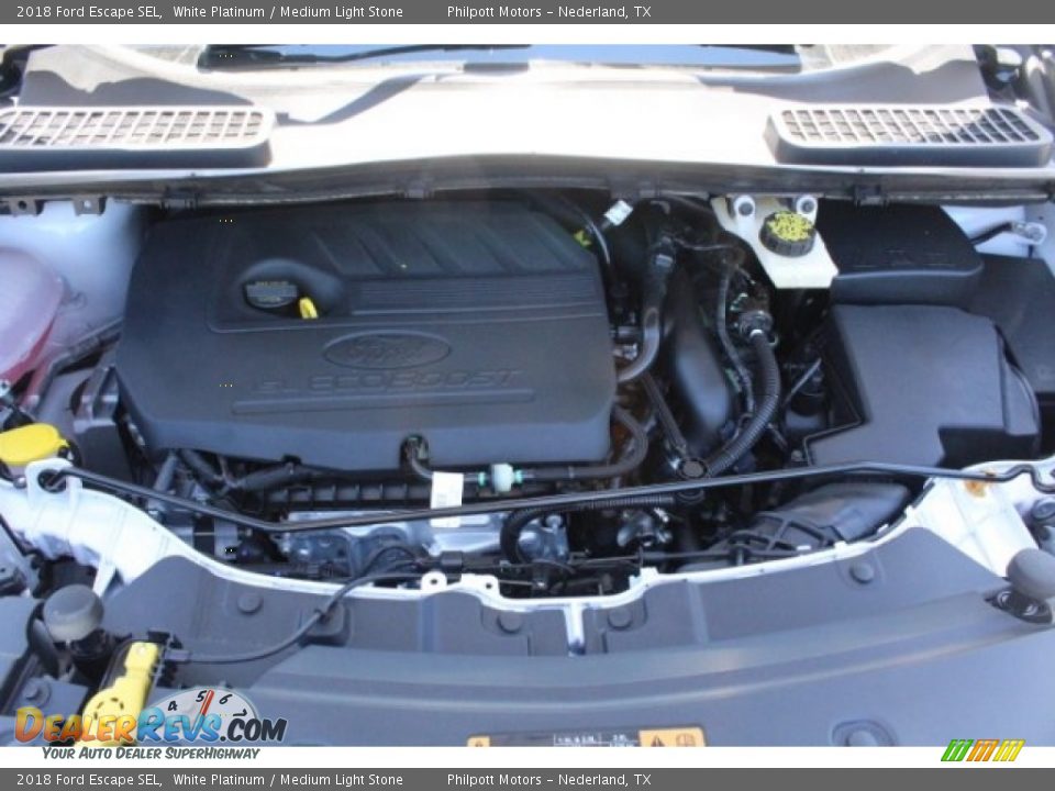 2018 Ford Escape SEL White Platinum / Medium Light Stone Photo #34