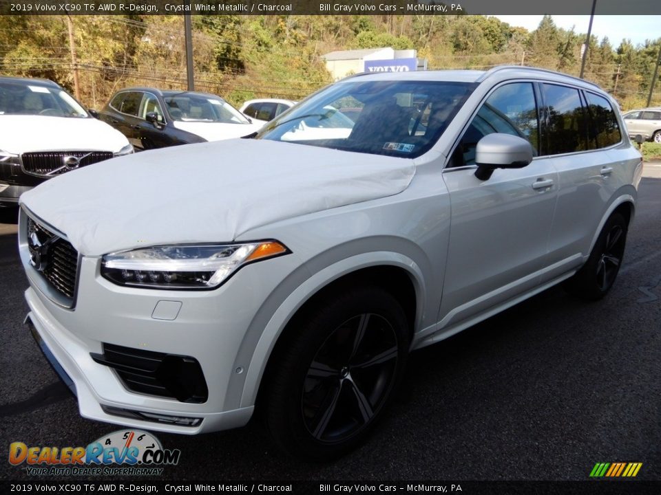 2019 Volvo XC90 T6 AWD R-Design Crystal White Metallic / Charcoal Photo #5