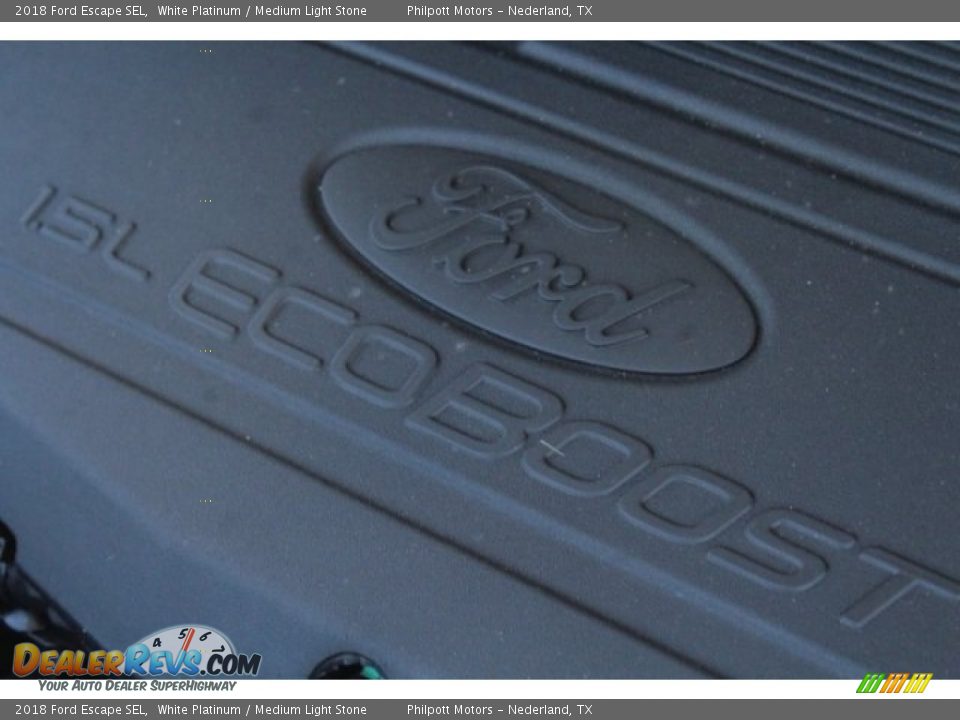 2018 Ford Escape SEL White Platinum / Medium Light Stone Photo #35