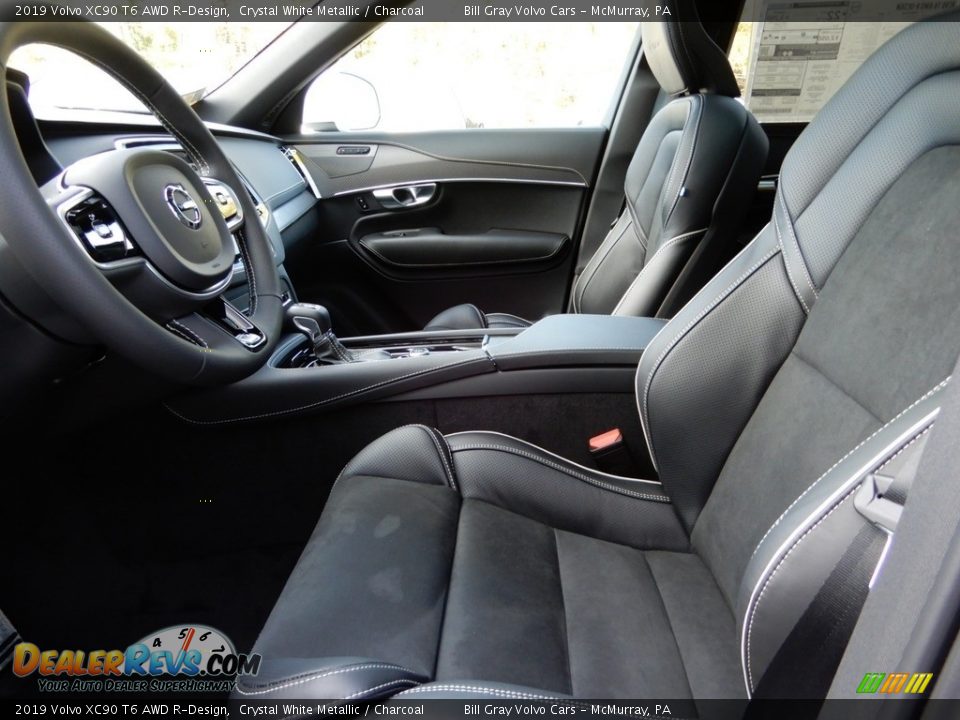 2019 Volvo XC90 T6 AWD R-Design Crystal White Metallic / Charcoal Photo #7