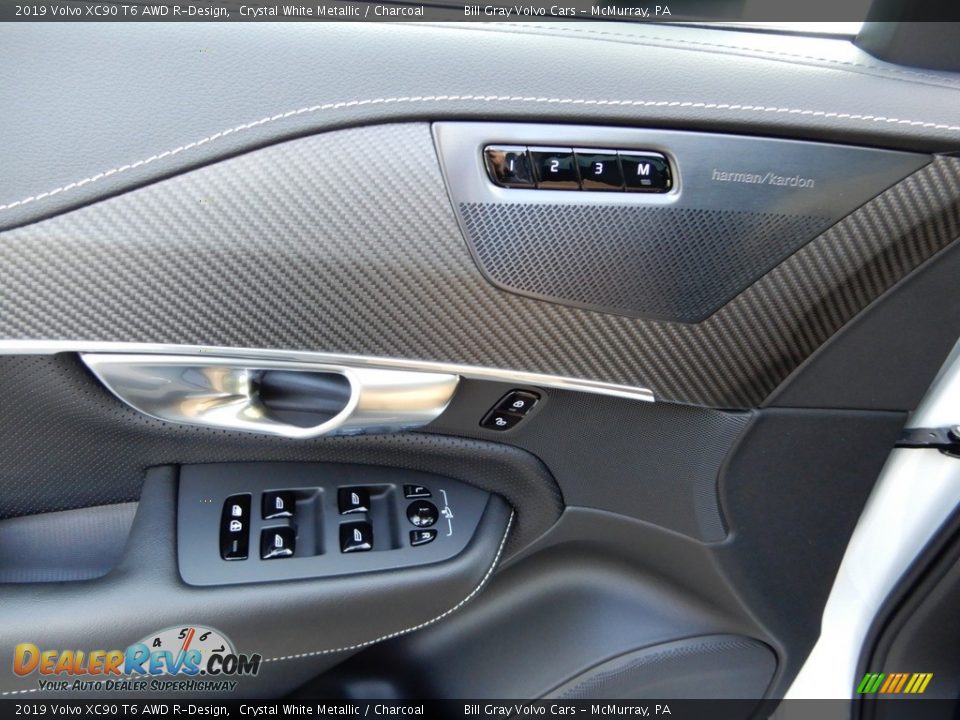 2019 Volvo XC90 T6 AWD R-Design Crystal White Metallic / Charcoal Photo #10