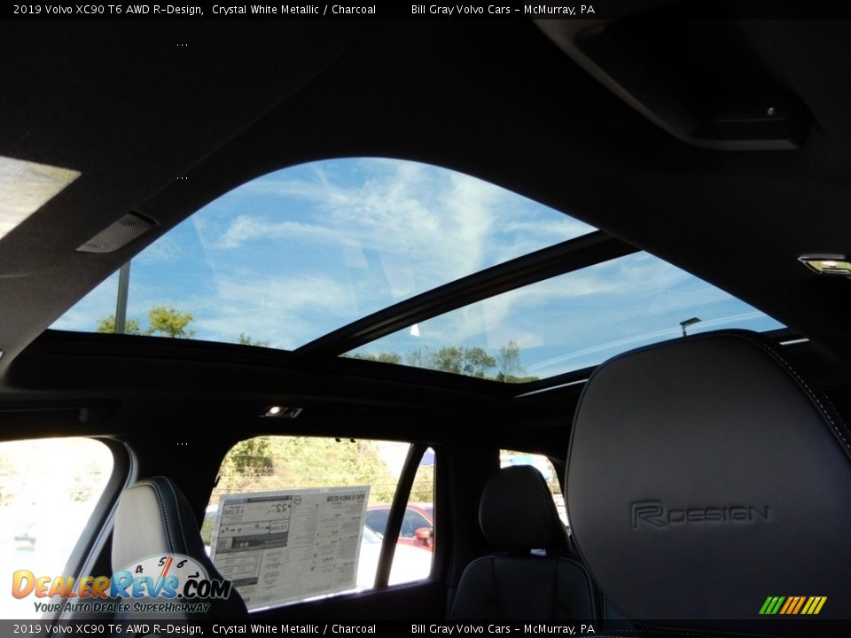 2019 Volvo XC90 T6 AWD R-Design Crystal White Metallic / Charcoal Photo #12