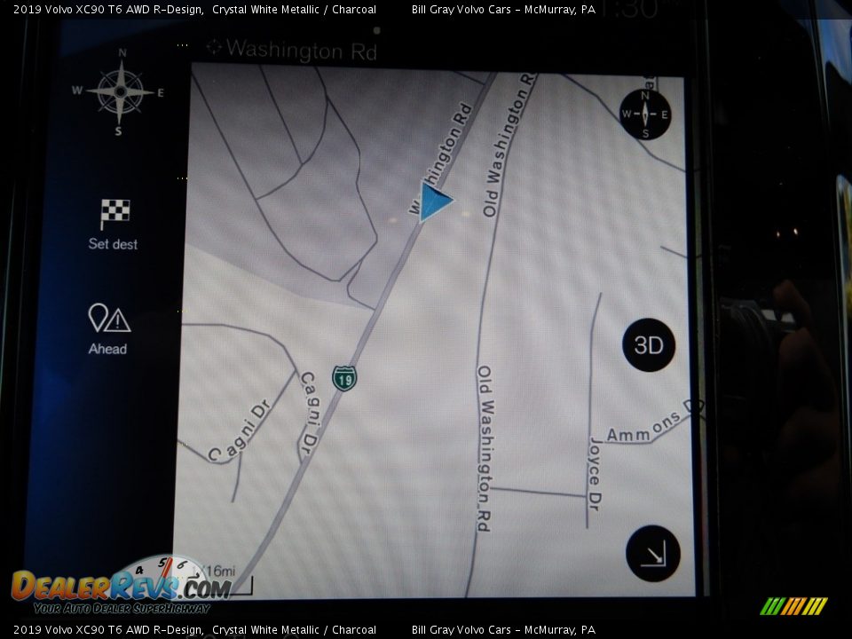 2019 Volvo XC90 T6 AWD R-Design Crystal White Metallic / Charcoal Photo #13