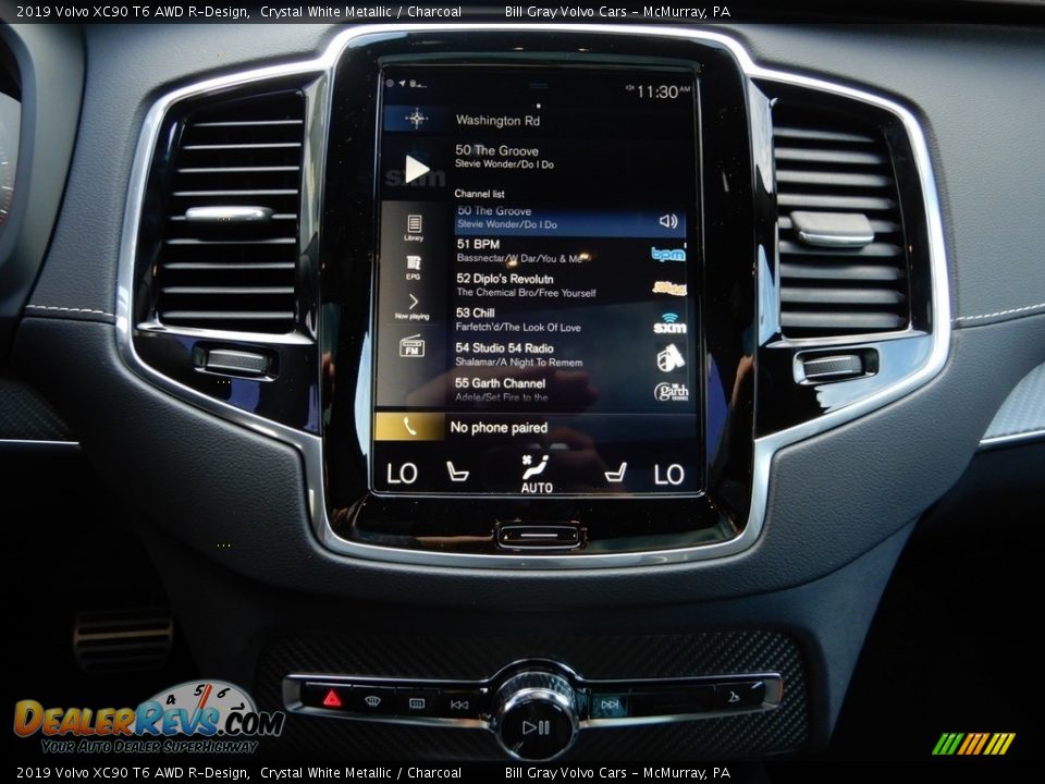 2019 Volvo XC90 T6 AWD R-Design Crystal White Metallic / Charcoal Photo #15