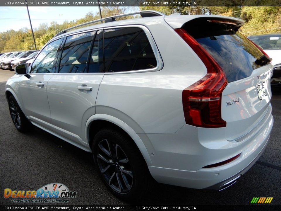 2019 Volvo XC90 T6 AWD Momentum Crystal White Metallic / Amber Photo #4