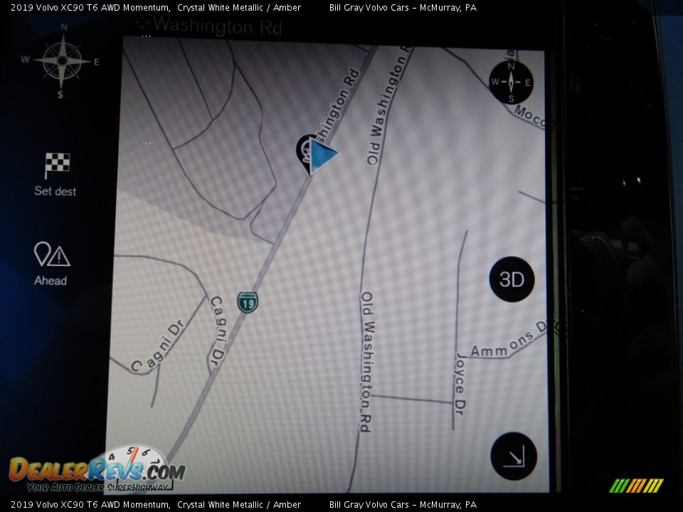 2019 Volvo XC90 T6 AWD Momentum Crystal White Metallic / Amber Photo #13